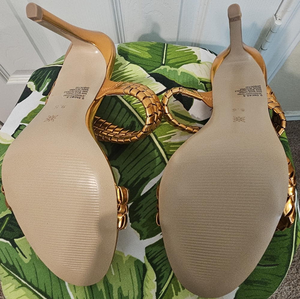 BCBG Metallic Tangerine Braided Sandals - Picture 8 of 9